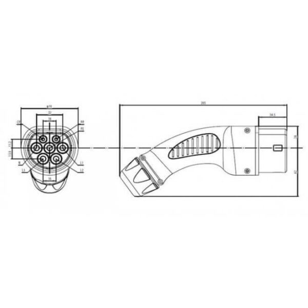 Type 2 Plug 1 - EVSE Australia