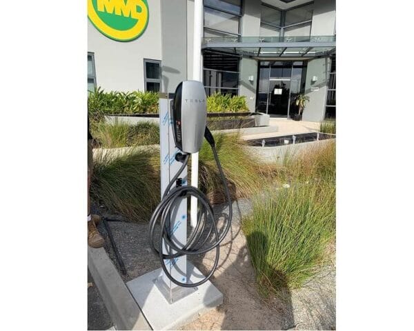 Tesla Charger On Pole