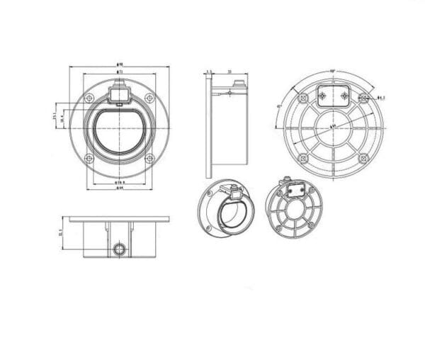 Iec 62196 Cable Holder Drawings